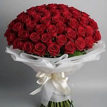 Букет 101 Красная роза Блэк Мэджик в Чайковском