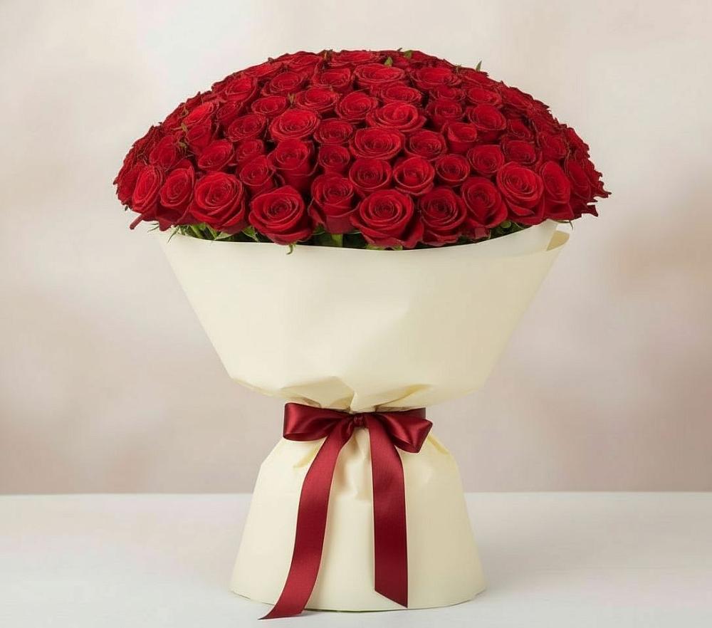 Букет 101 Красная роза Милано в Чайковском