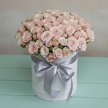 Цветочная композиция из Розы в шляпной коробке в Чайковском