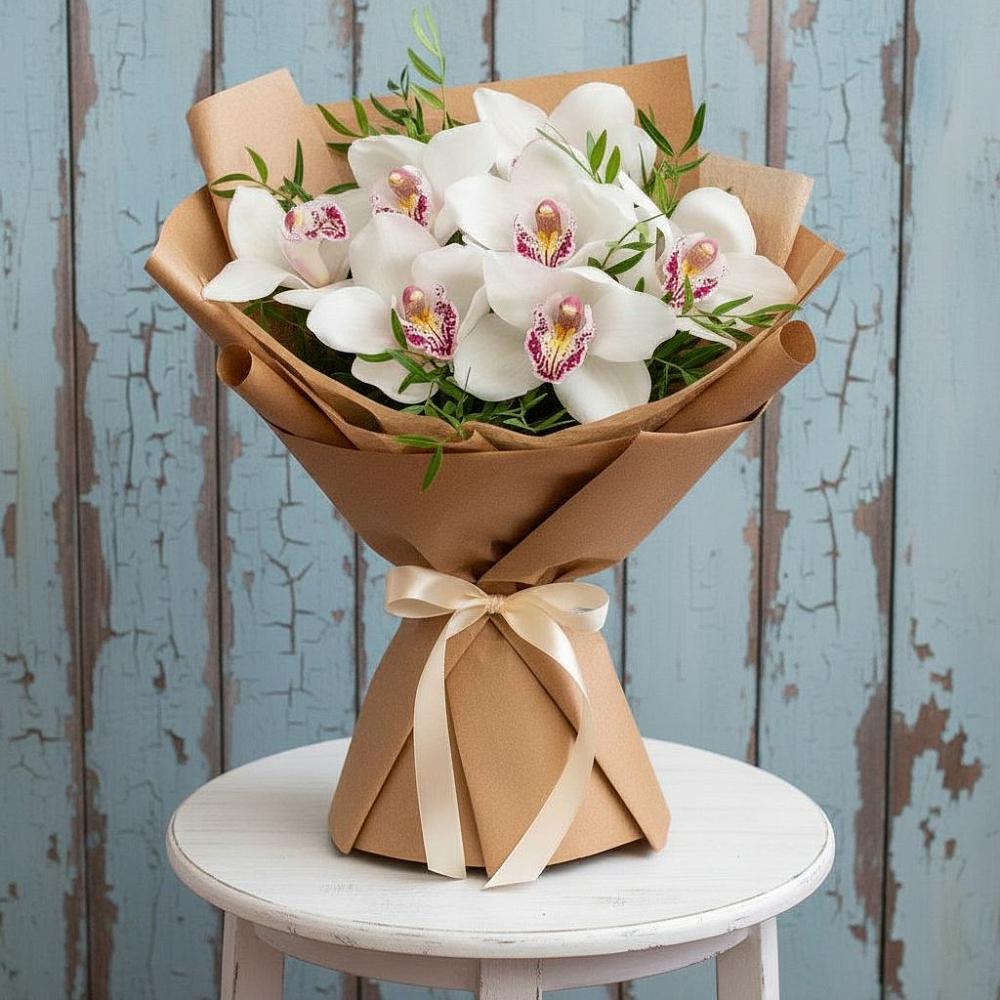 Букет цветов из: Орхидеи и Розы в Чайковском