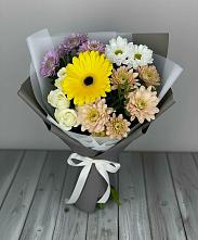 Букет цветов из:  Розы, Герберы и Хризантемы #REPLACE_PRED# Чайковском