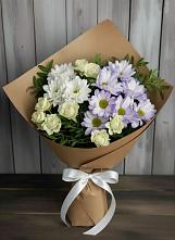 Букет цветов из:  Хризантемы и Розы в Чайковском