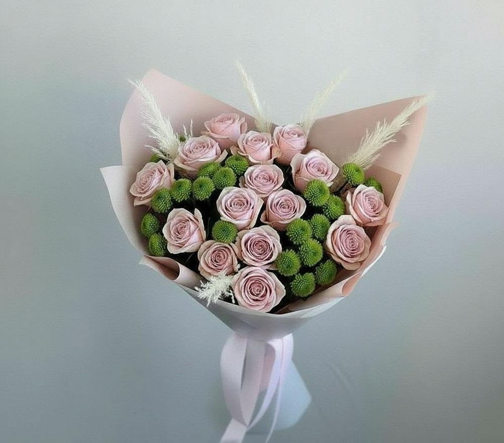 Букет цветов из: Розы и Хризантемы в Чайковском