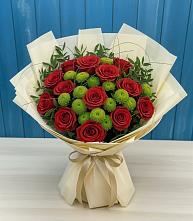 Букет цветов из:  Розы и Хризантемы в Чайковском