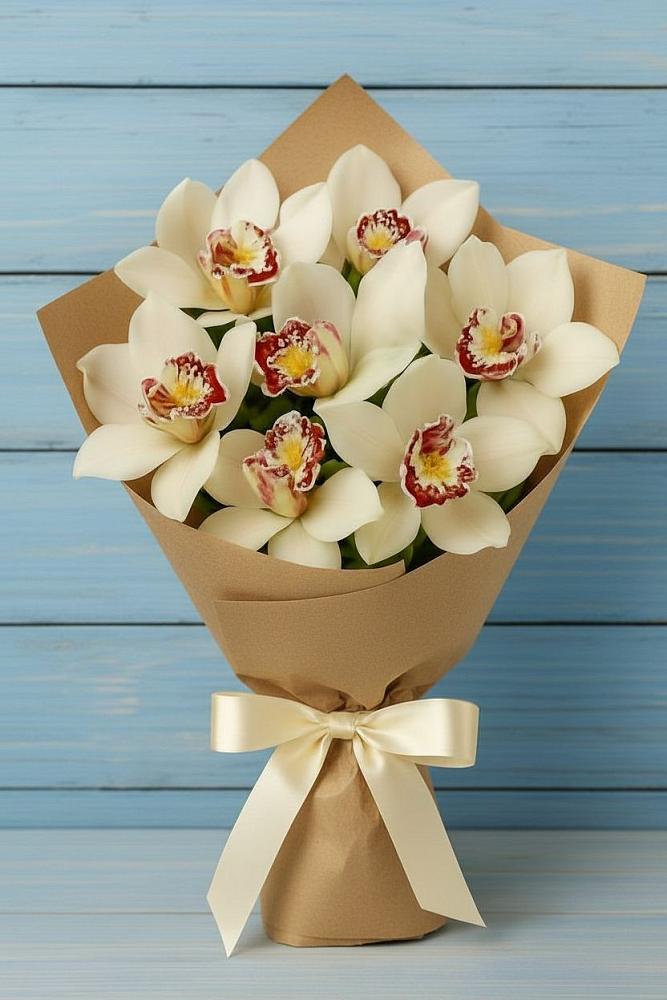 Букет цветов из: Орхидеи и Розы в Чайковском